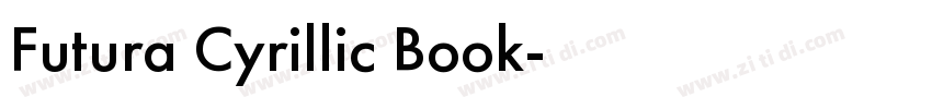 Futura Cyrillic Book字体转换